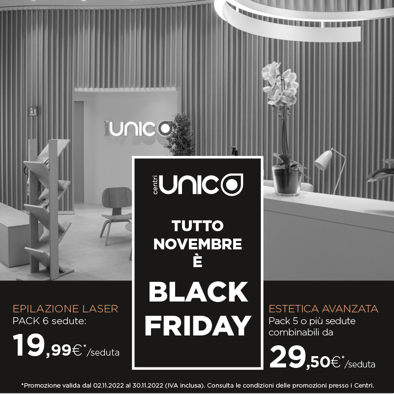 Locandina promozione Black Friday Centri Unico